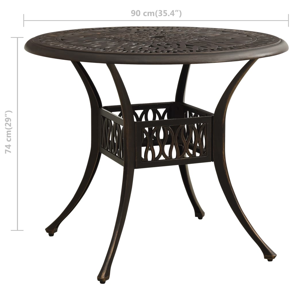 Garden Table Bronze 90x90x74 cm Cast Aluminium , Furniture -> Outdoor Furniture -> Outdoor Tables , Durable,eligant,Furniture -,Home & Garden -,Home Decor,metal,Modern Design,new-305021,Outdoor Furniture -,Outdoor Tables,Tables -