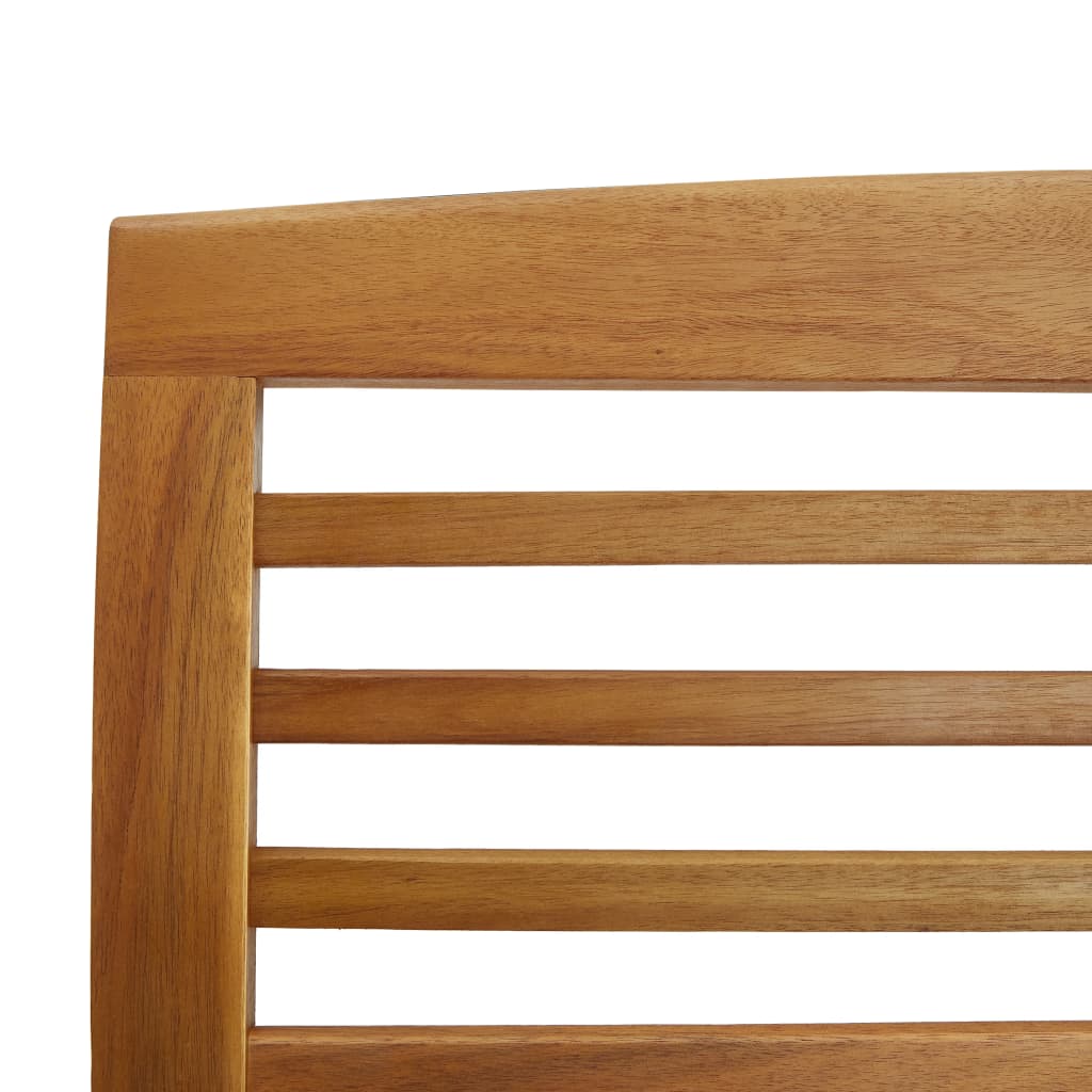 Close-up of the slatted design from the 4 Piece Garden Lounge Set Solid Acacia Wood, showcasing the durable acacia wood finish.