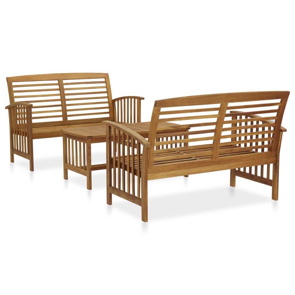 3 Piece Garden Lounge Set Solid Acacia Wood , Furniture -> Outdoor Furniture -> Outdoor Furniture Sets , Durable,eligant,Furniture -,Home & Garden -,Modern Design,new-305021,Outdoor Furniture -,Outdoor Furniture Sets,Wooden Furniture