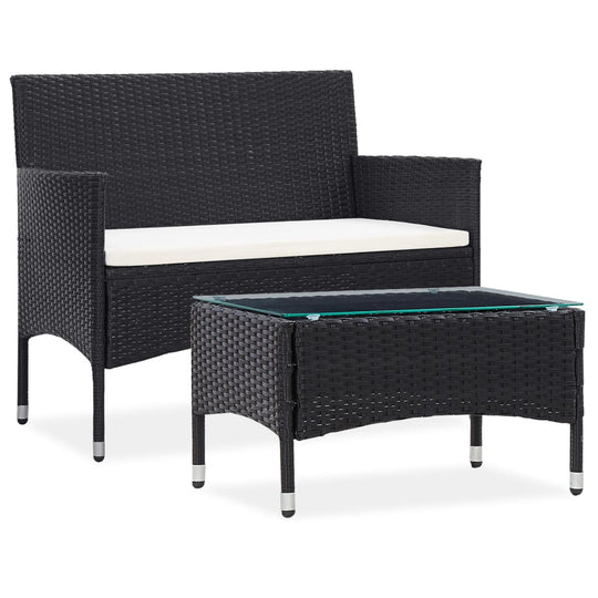 2 Piece Garden Lounge Set with Cushion Poly Rattan , Furniture -> Outdoor Furniture -> Outdoor Furniture Sets , Durable,eligant,Furniture -,Home & Garden -,Modern Design,new-305021,Outdoor Furniture -,Outdoor Furniture Sets