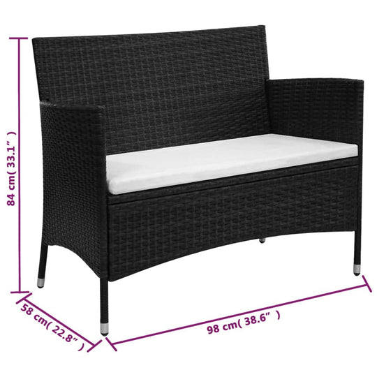 2 Piece Garden Lounge Set with Cushion Poly Rattan , Furniture -> Outdoor Furniture -> Outdoor Furniture Sets , Durable,eligant,Furniture -,Home & Garden -,Modern Design,new-305021,Outdoor Furniture -,Outdoor Furniture Sets