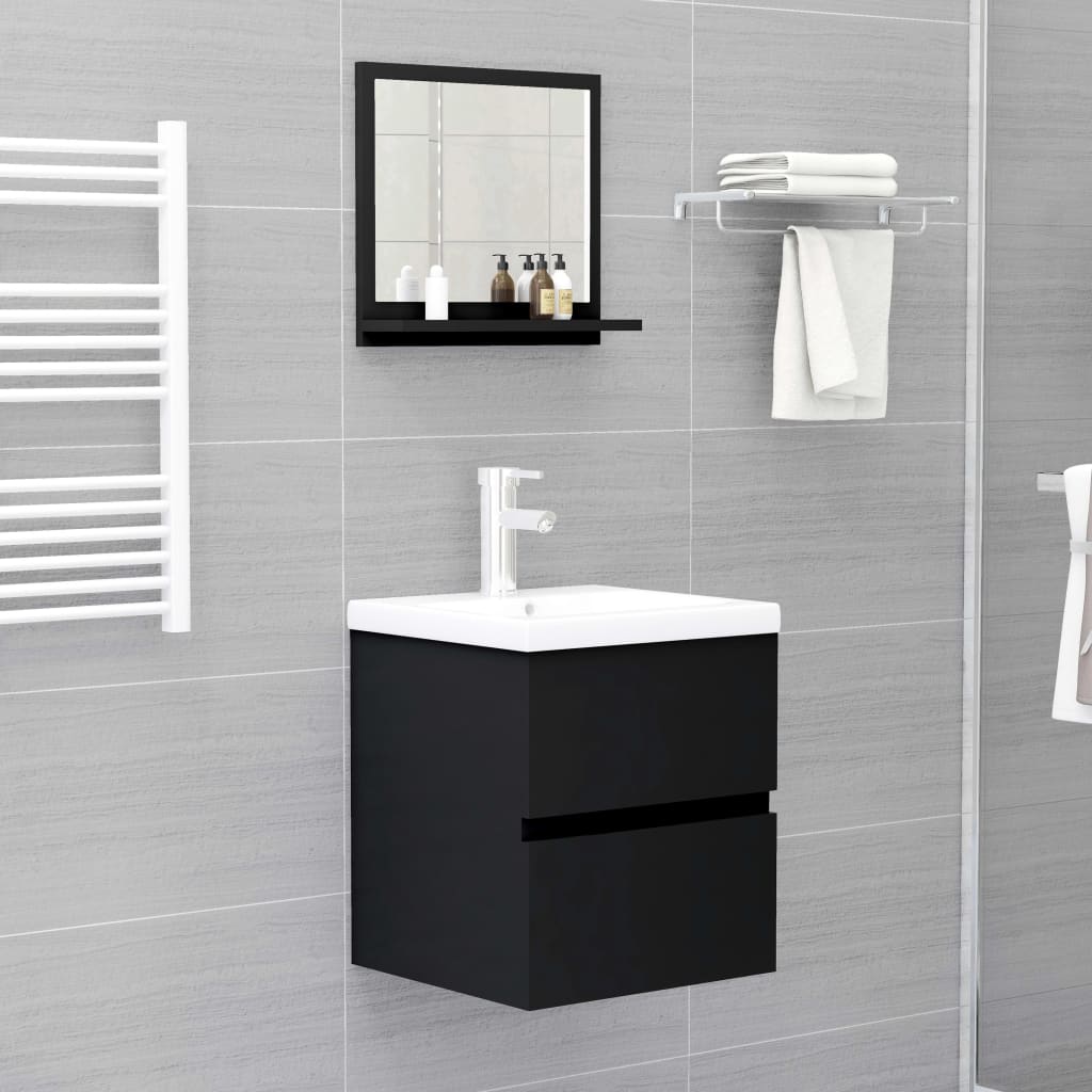 Bathroom Mirror 60x10.5x37 cm Engineered Wood , Bathroom mirror , Bathroom Vanity Units,Cabinets & Storage -,Frameless,Furniture -,Home Decor,Interior Design,Modern Design,new-305021,Vanity Units -,Wall-mounted