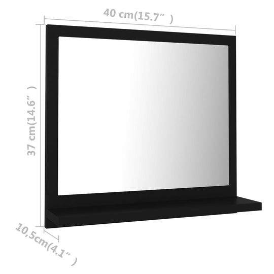 Bathroom Mirror 60x10.5x37 cm Engineered Wood , Bathroom mirror , Bathroom Vanity Units,Cabinets & Storage -,Frameless,Furniture -,Home Decor,Interior Design,Modern Design,new-305021,Vanity Units -,Wall-mounted