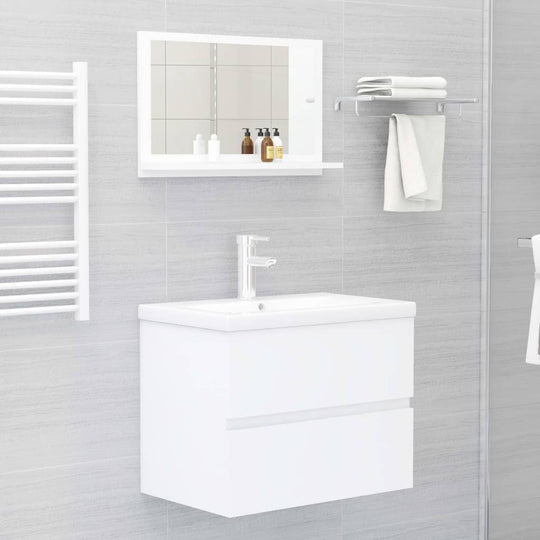 Bathroom Mirror 60x10.5x37 cm Engineered Wood , Bathroom mirror , Bathroom Vanity Units,Cabinets & Storage -,Frameless,Furniture -,Home Decor,Interior Design,Modern Design,new-305021,Vanity Units -,Wall-mounted