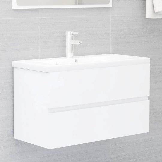 Sink Cabinet White 80x38.5x45 cm Engineered Wood