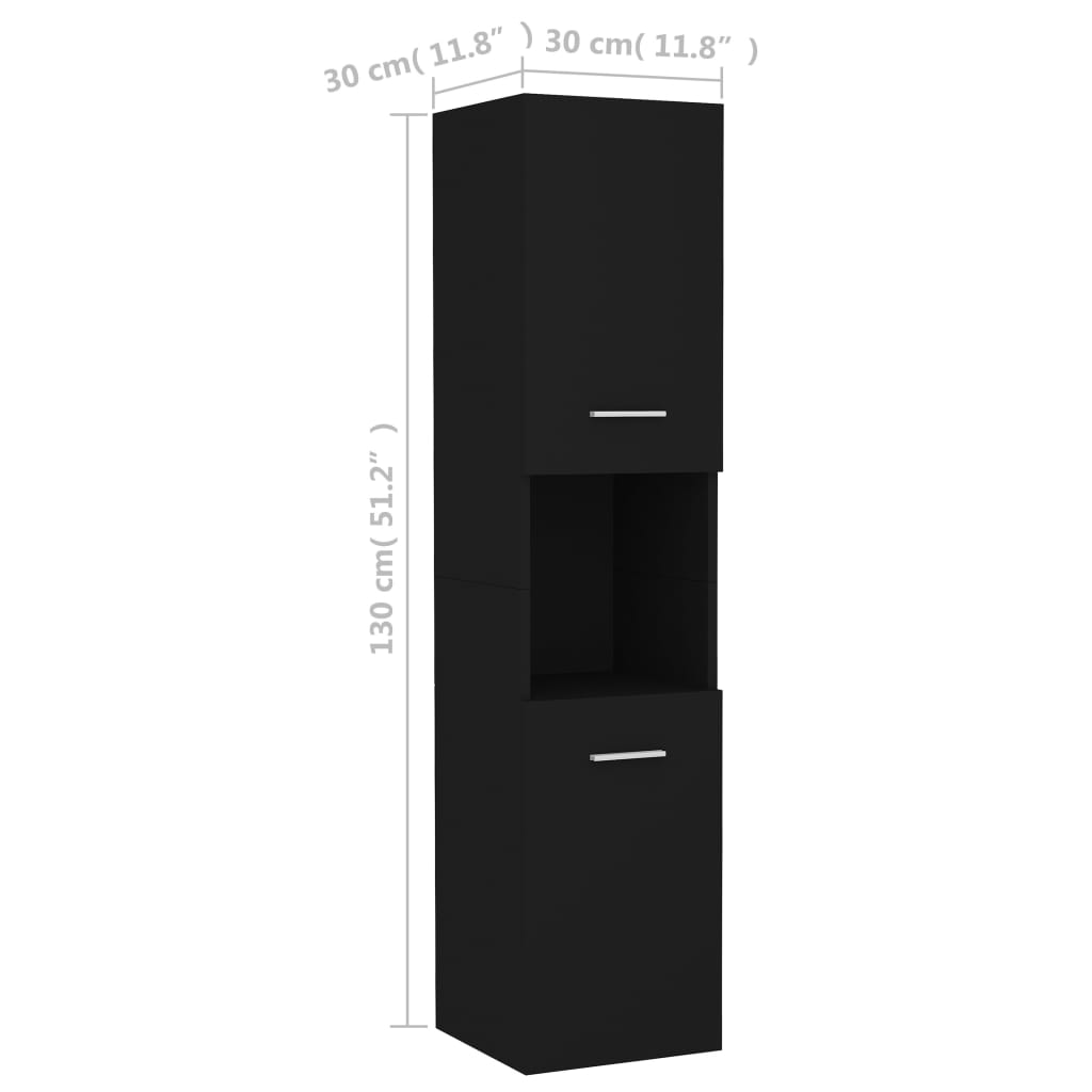 Bathroom Cabinet 30x30x130 cm Engineered Wood , Furniture -> Furniture Sets -> Bathroom Furniture Sets , Bathroom Furniture Sets,Cabinets & Storage -,eligant,Furniture -,Furniture Sets -,Modern Design,new-305021,Wooden Furniture