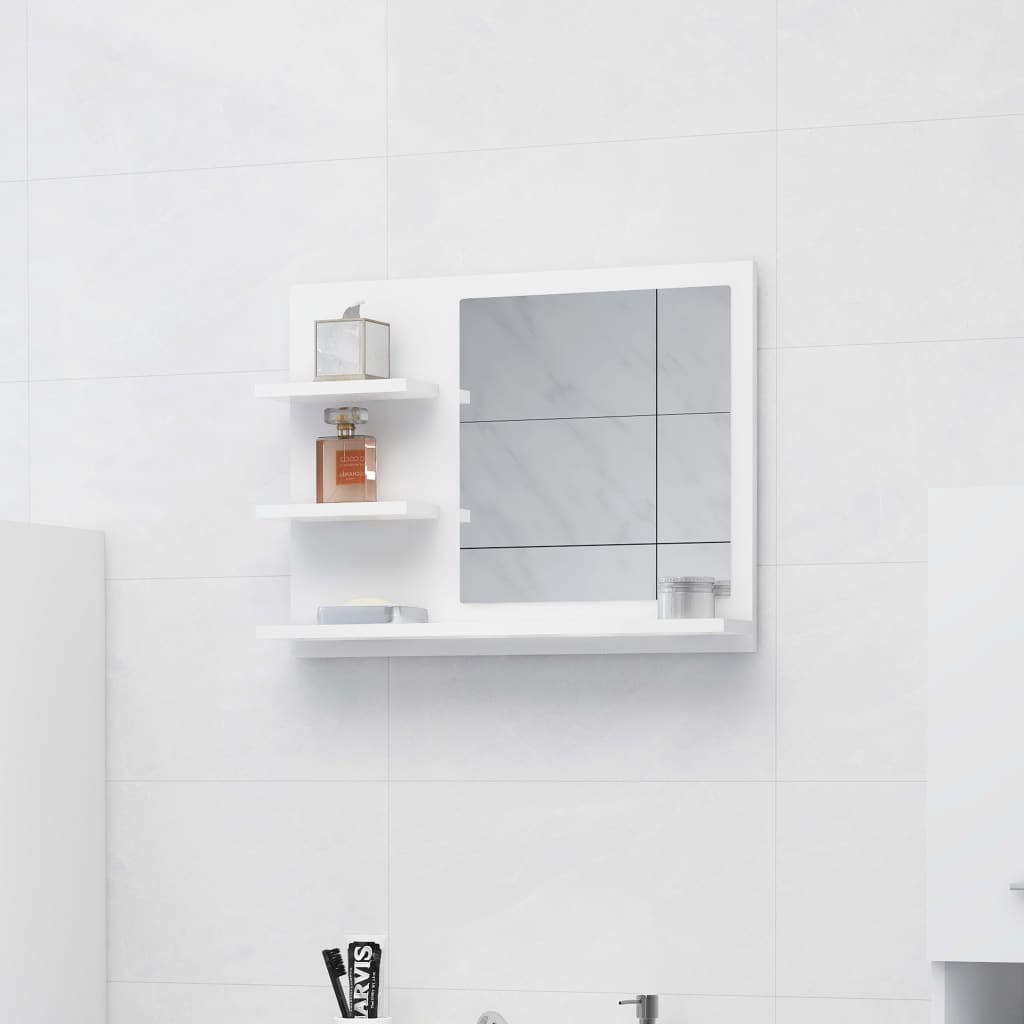 Bathroom Mirror 60x10.5x45 cm Engineered Wood , Home Decor , Bathroom Vanity Units,Cabinets & Storage -,Frameless,Furniture -,Home Decor,Home Renovation,Interior Design,Modern Design,new-305021,nterior Design,Vanity Units -