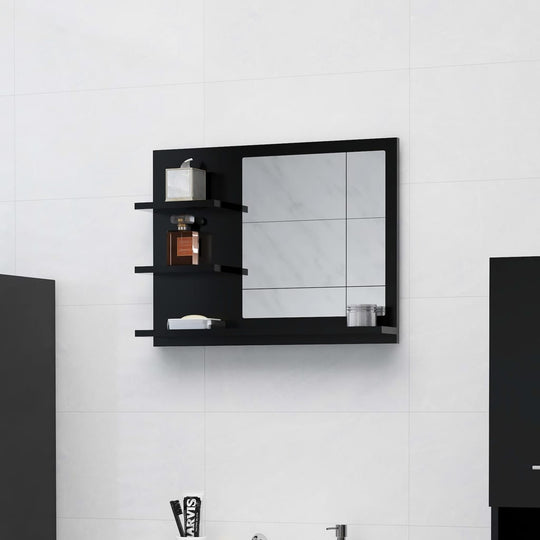 Bathroom Mirror 60x10.5x45 cm Engineered Wood , Home Decor , Bathroom Vanity Units,Cabinets & Storage -,Frameless,Furniture -,Home Decor,Home Renovation,Interior Design,Modern Design,new-305021,nterior Design,Vanity Units -