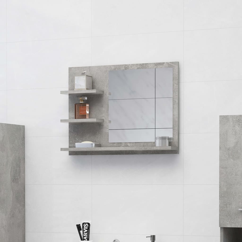 Bathroom Mirror 60x10.5x45 cm Engineered Wood , Home Decor , Bathroom Vanity Units,Cabinets & Storage -,Frameless,Furniture -,Home Decor,Home Renovation,Interior Design,Modern Design,new-305021,nterior Design,Vanity Units -