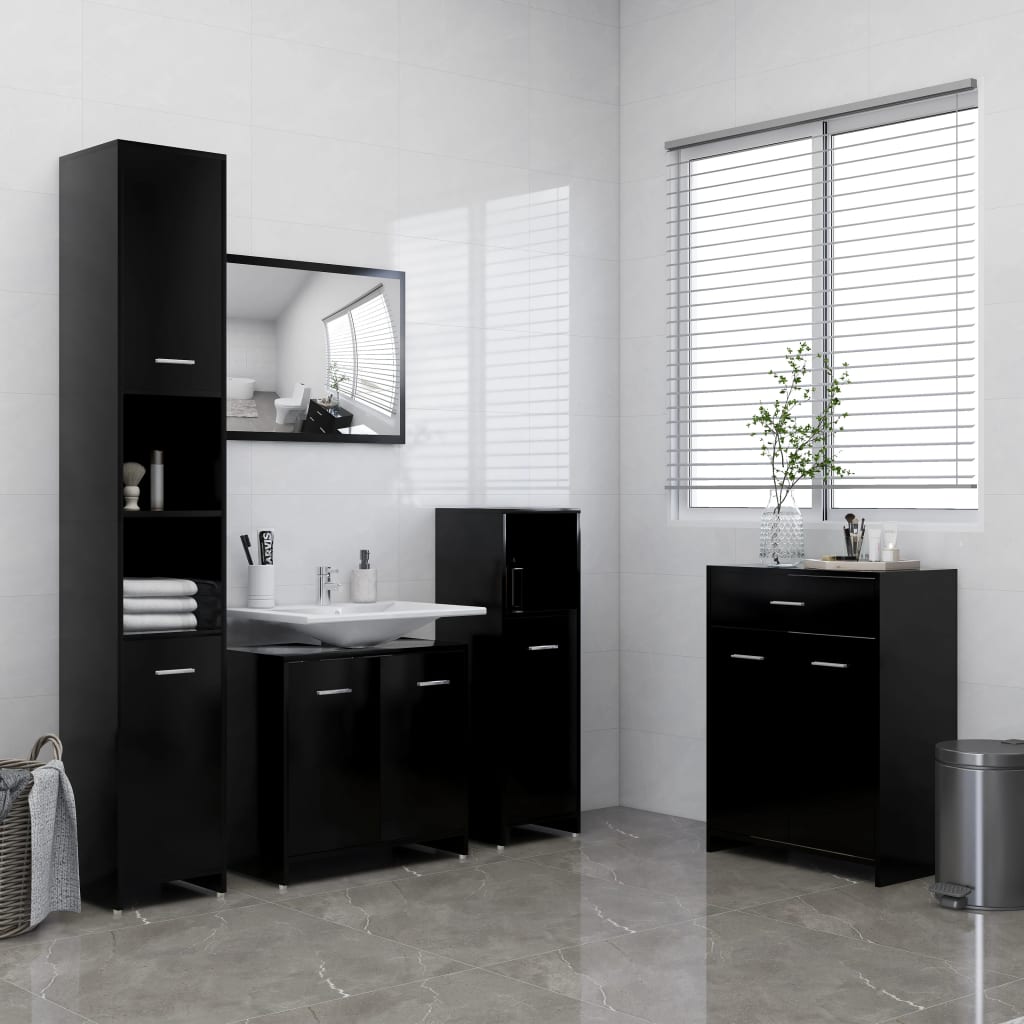 Bathroom Cabinet 60x33x80 cm Engineered Wood , Furniture -> Furniture Sets -> Bathroom Furniture Sets , Bathroom Furniture Sets,Cabinets & Storage -,eligant,Furniture -,Furniture Sets -,Home & Garden -,Modern Design,new-305021,Wooden Furniture