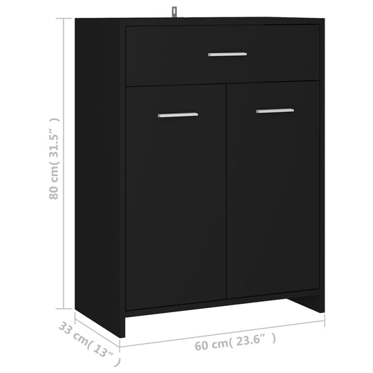 Bathroom Cabinet 60x33x80 cm Engineered Wood , Furniture -> Furniture Sets -> Bathroom Furniture Sets , Bathroom Furniture Sets,Cabinets & Storage -,eligant,Furniture -,Furniture Sets -,Home & Garden -,Modern Design,new-305021,Wooden Furniture