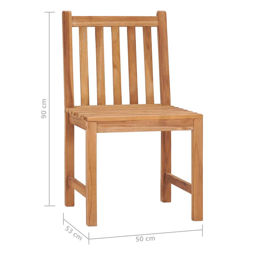 VidaXL 3 Piece Garden Dining Set Solid Teak Wood