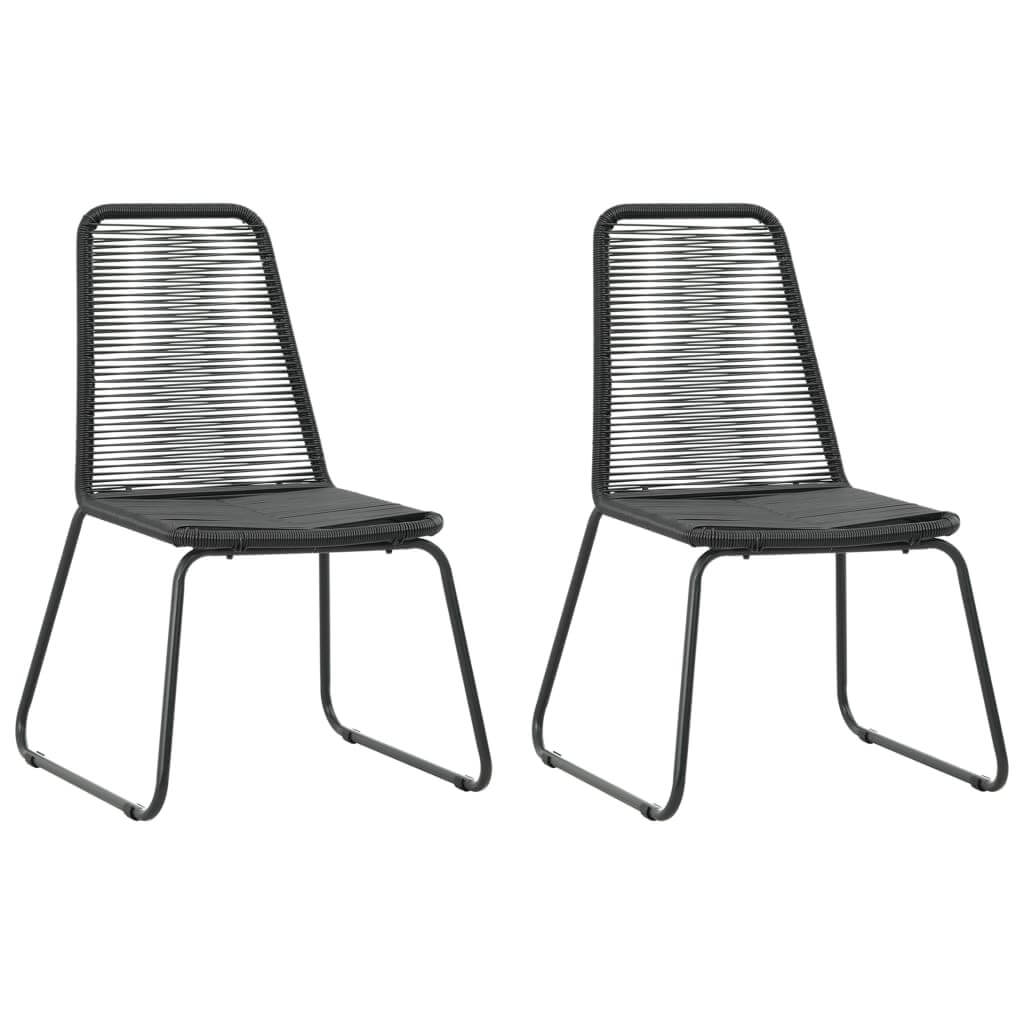 Outdoor garden furniture set with powder-coated steel frame chairs and WPC tabletop, perfect for families