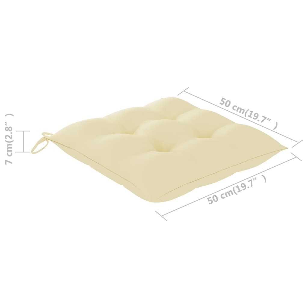 VidaXL Garden Chairs with Cushions 2 pcs Grey Solid Acacia Wood