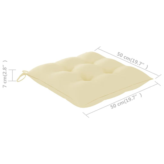 VidaXL Garden Chairs with Cushions 2 pcs Grey Solid Acacia Wood