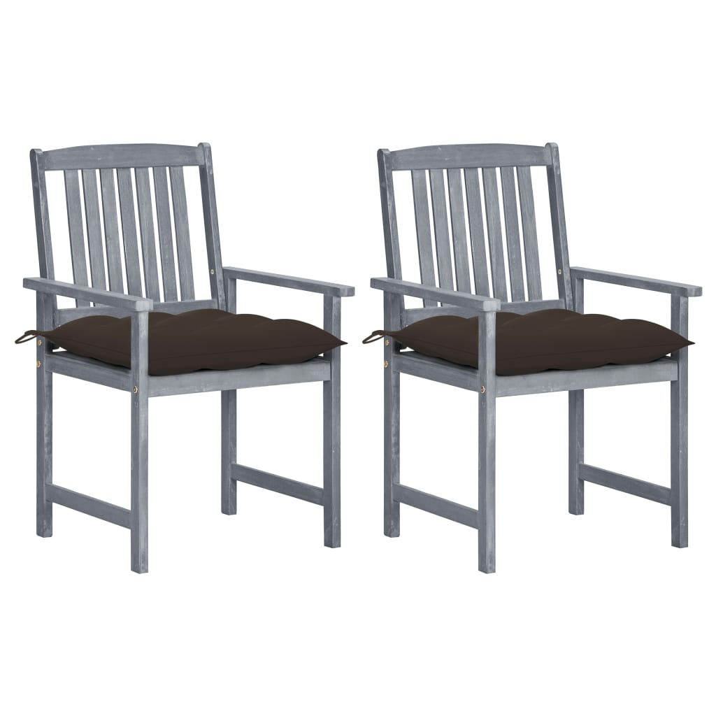 Garden Chairs with Cushions 2 pcs Solid Acacia Wood , Furniture -> Outdoor Furniture -> Outdoor Seating -> Outdoor Chairs , Chairs -,Durable,eligant,Furniture -,Home & Garden -,Modern Design,new-305021,Outdoor Chairs,Outdoor Furniture -,Outdoor Furniture