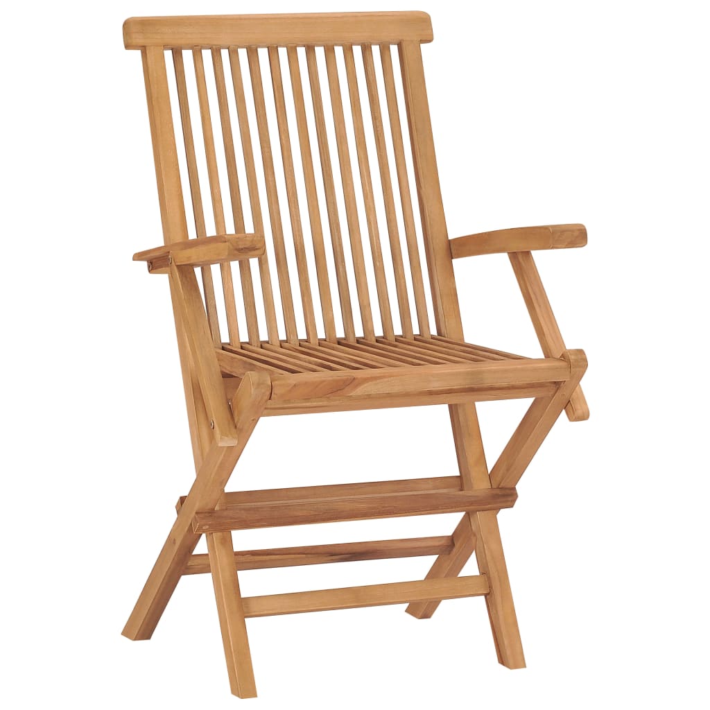 Garden Chairs with  Cushions  pcs Solid Teak Wood