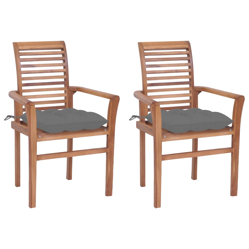 Dining Chairs 2 pcs with Cushions Solid Teak Wood , Furniture -> Outdoor Furniture -> Outdoor Seating -> Outdoor Chairs , Durable,eligant,Furniture -,Home & Garden -,Modern Design,new-305021,Outdoor Chairs,Outdoor Furniture -,Outdoor Seating -,Wooden Furn