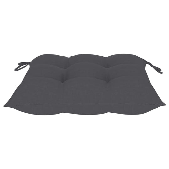 Anthracite cushion for rocking chair, soft and durable with ties for secure attachment, perfect for indoor and outdoor use.