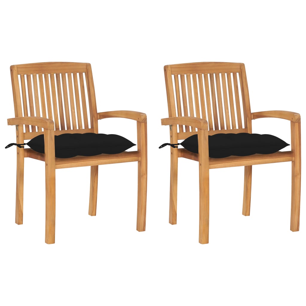 Garden Chairs 2 pcs with Cushions Solid Teak Wood , Furniture -> Outdoor Furniture -> Outdoor Seating -> Outdoor Chairs , Durable,eligant,Furniture -,Home & Garden -,Modern Design,new-305021,Outdoor Chairs,Outdoor Furniture -,Outdoor Seating -,Wooden Furn