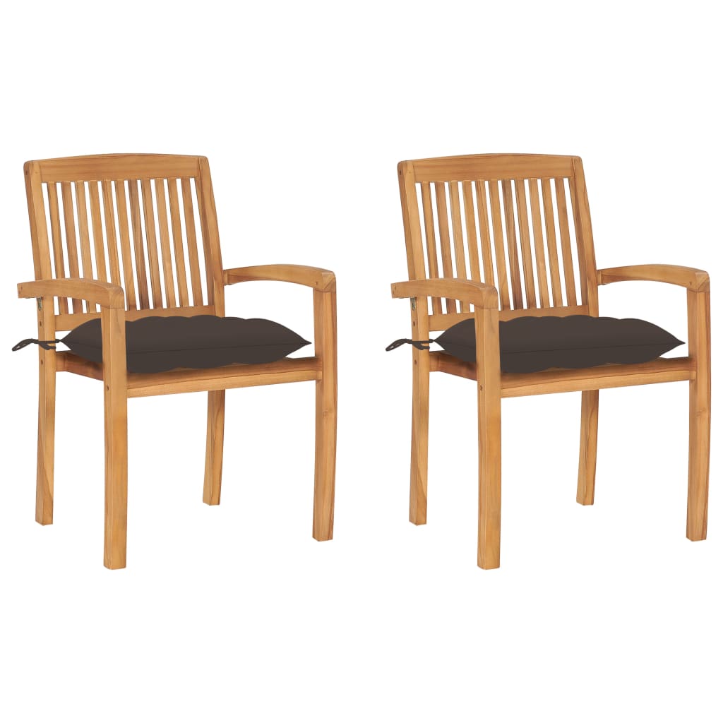 Garden Chairs 2 pcs with Cushions Solid Teak Wood , Furniture -> Outdoor Furniture -> Outdoor Seating -> Outdoor Chairs , Durable,eligant,Furniture -,Home & Garden -,Modern Design,new-305021,Outdoor Chairs,Outdoor Furniture -,Outdoor Furniture Sets,Outdoo