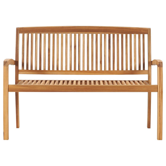 Stacking Garden Bench with Cushion 128.5 cm Solid Teak Wood , Furniture -> Outdoor Furniture -> Outdoor Seating -> Outdoor Benches , Chairs -,Durable,eligant,Furniture -,Home & Garden -,Home Decor,Modern Design,new-305021,Outdoor Benches,Outdoor Furniture