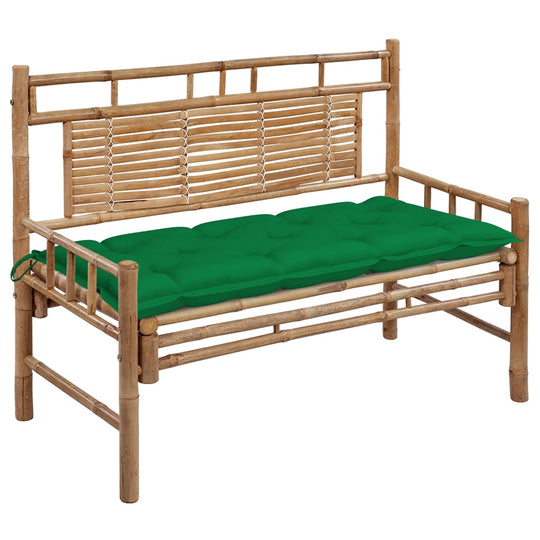 Garden Bench with Cushion 120 cm Bamboo , Furniture -> Outdoor Furniture -> Outdoor Seating -> Outdoor Benches , Durable,eligant,Furniture -,Home & Garden -,Modern Design,new-305021,Outdoor Benches,Outdoor Furniture -,Outdoor Seating -,Wooden Furniture