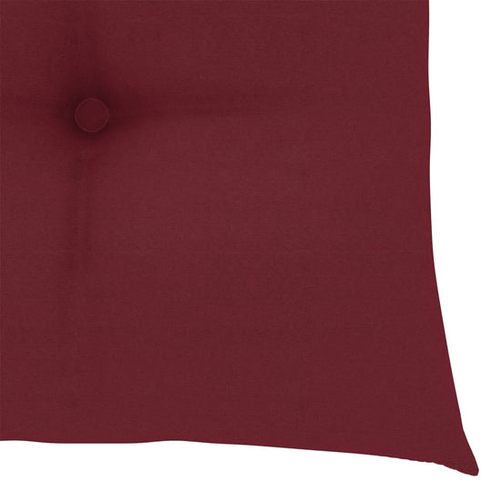 Burgundy cushion for outdoor furniture, adding comfort and style to garden chairs and patio seating.
