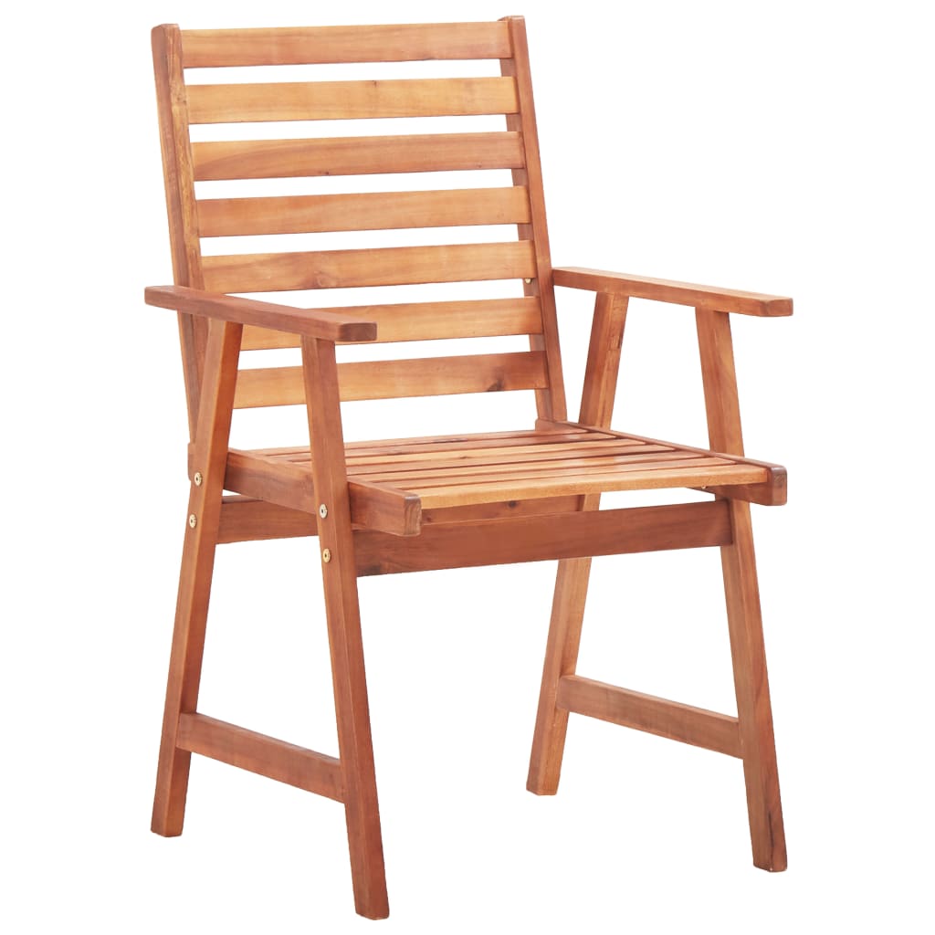 Outdoor Dining Chairs  pcs with Cushions Solid Acacia Wood