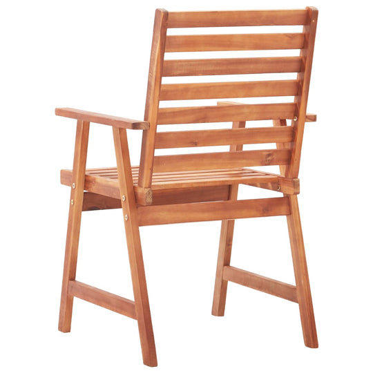 Outdoor Dining Chairs  pcs with Cushions Solid Acacia Wood