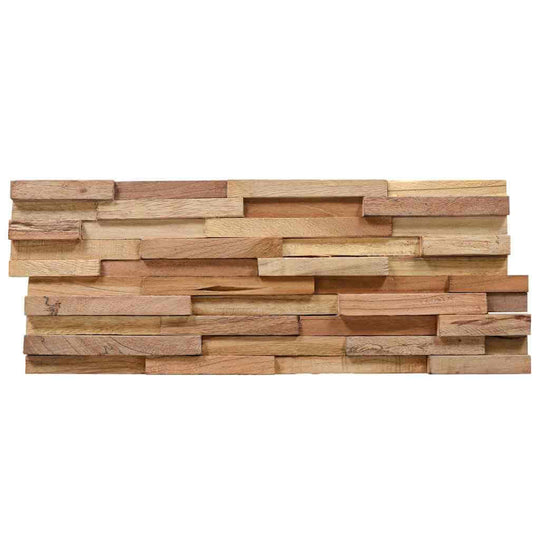 3D Wall Cladding Panels 10 pcs .08 m² Solid Teak Wood