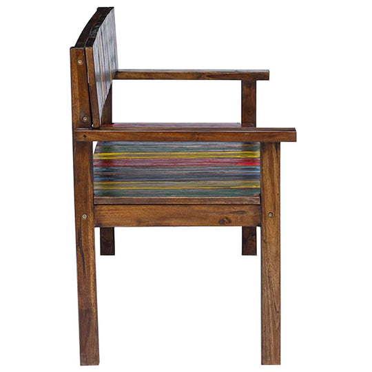 كراسي طعام 4 قطع من الخشب الصلب المعاد تدويره