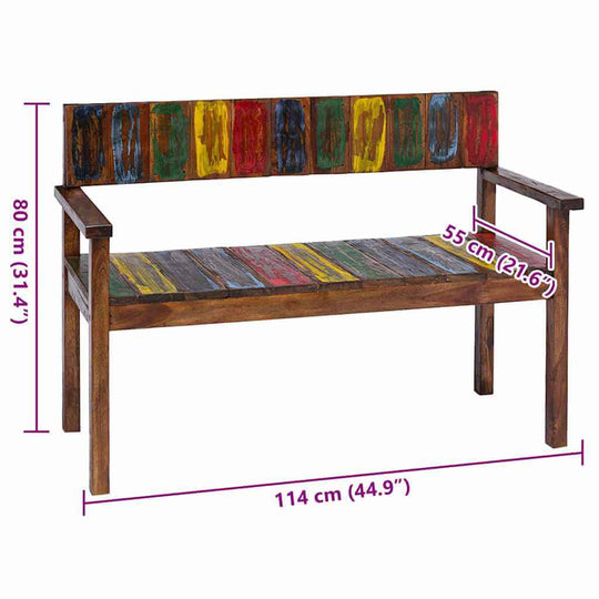 كراسي طعام 4 قطع من الخشب الصلب المعاد تدويره