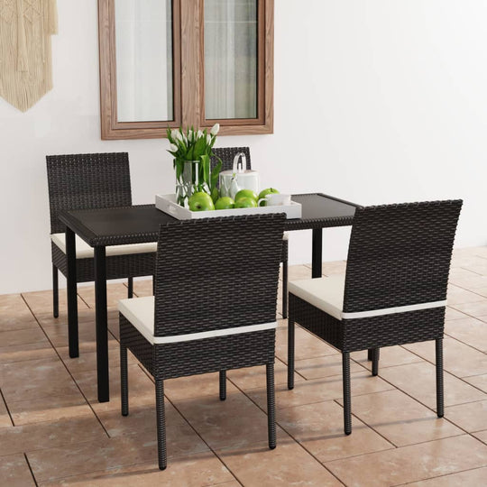 5 Piece Garden Dining Set Poly Rattan , Furniture -> Outdoor Furniture -> Outdoor Furniture Sets , Durable,eligant,Furniture -,Home & Garden -,Modern Design,new-305021,Outdoor Furniture -,Outdoor Furniture Sets