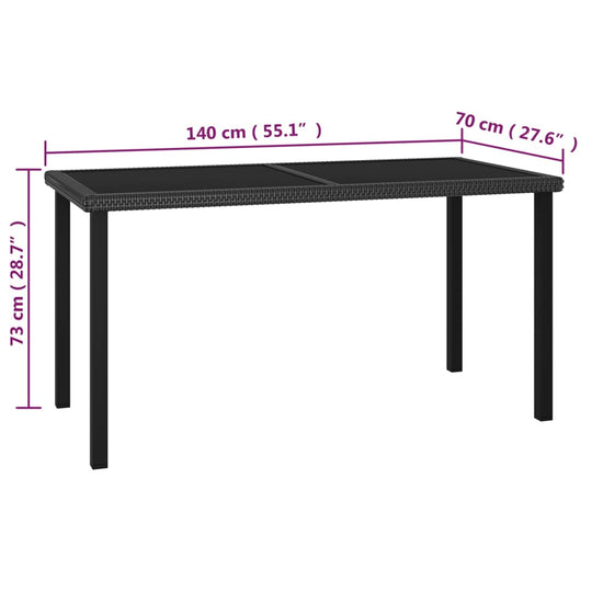 7 Piece Garden Dining Set Poly Rattan , Furniture -> Outdoor Furniture -> Outdoor Furniture Sets , black,Chairs -,Durable,Furniture -,Home & Garden -,Home Decor,Modern Design,new-305021,Outdoor Furniture -,Outdoor Furniture Sets,Outdoor Seating -,poly rat