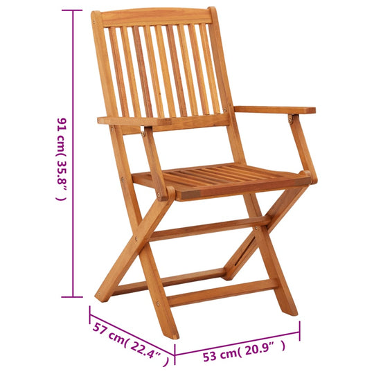 Folding Garden Chairs 4 pcs Solid Eucalyptus Wood , Furniture -> Outdoor Furniture -> Outdoor Seating -> Outdoor Chairs