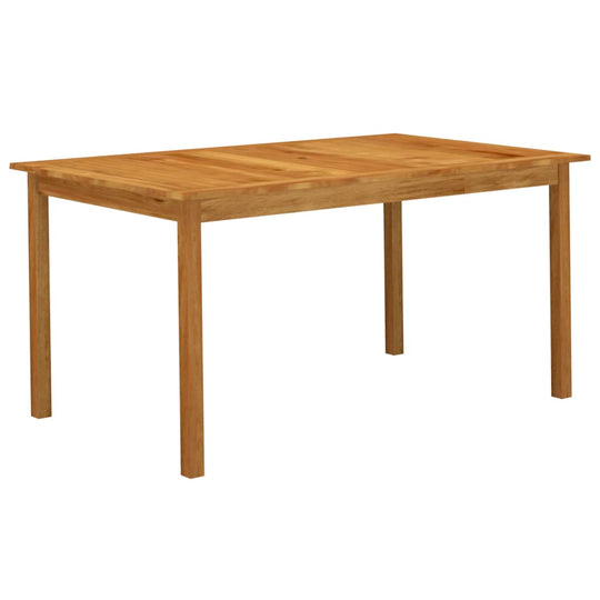 Solid acacia wood dining table with an oil finish, perfect for outdoor furniture and enhancing your garden aesthetics.