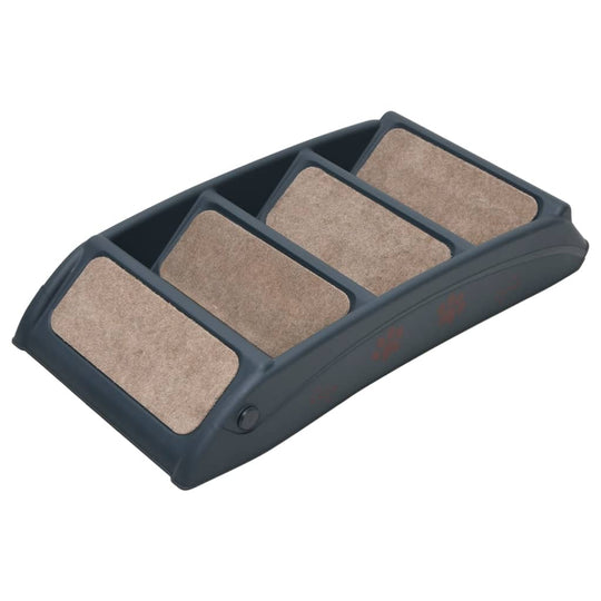 Folding 4-Step Dog Stairs Dark suitable for pets, modern design for easy access to furniture.