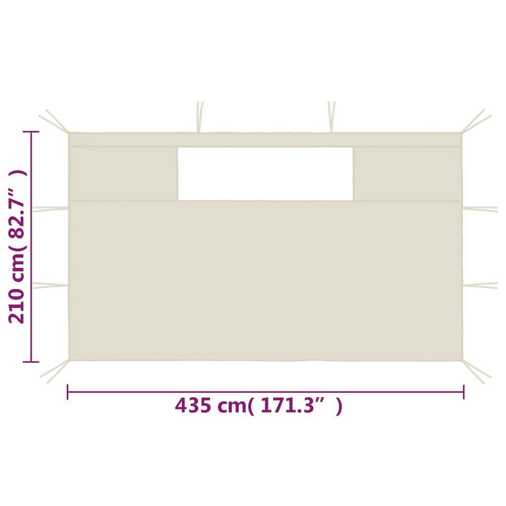 Gazebo Sidewalls with Windows 2 pcs