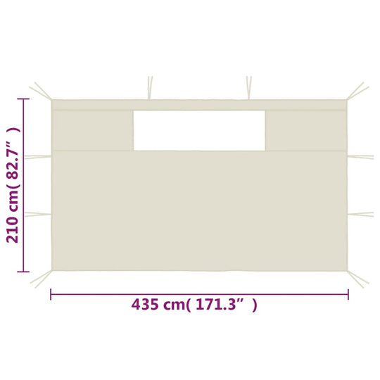 Gazebo Sidewalls with Windows 2 pcs