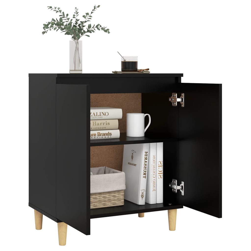 Sideboard with Solid Wood Legs 60x35x70 cm Engineered Wood , Buffets & Sideboards , Buffets & Sideboards,Cabinets & Storage -,Durable,eligant,Furniture -,Home & Garden -,Modern Design,new-305021,Outdoor Furniture -,Wooden Furniture