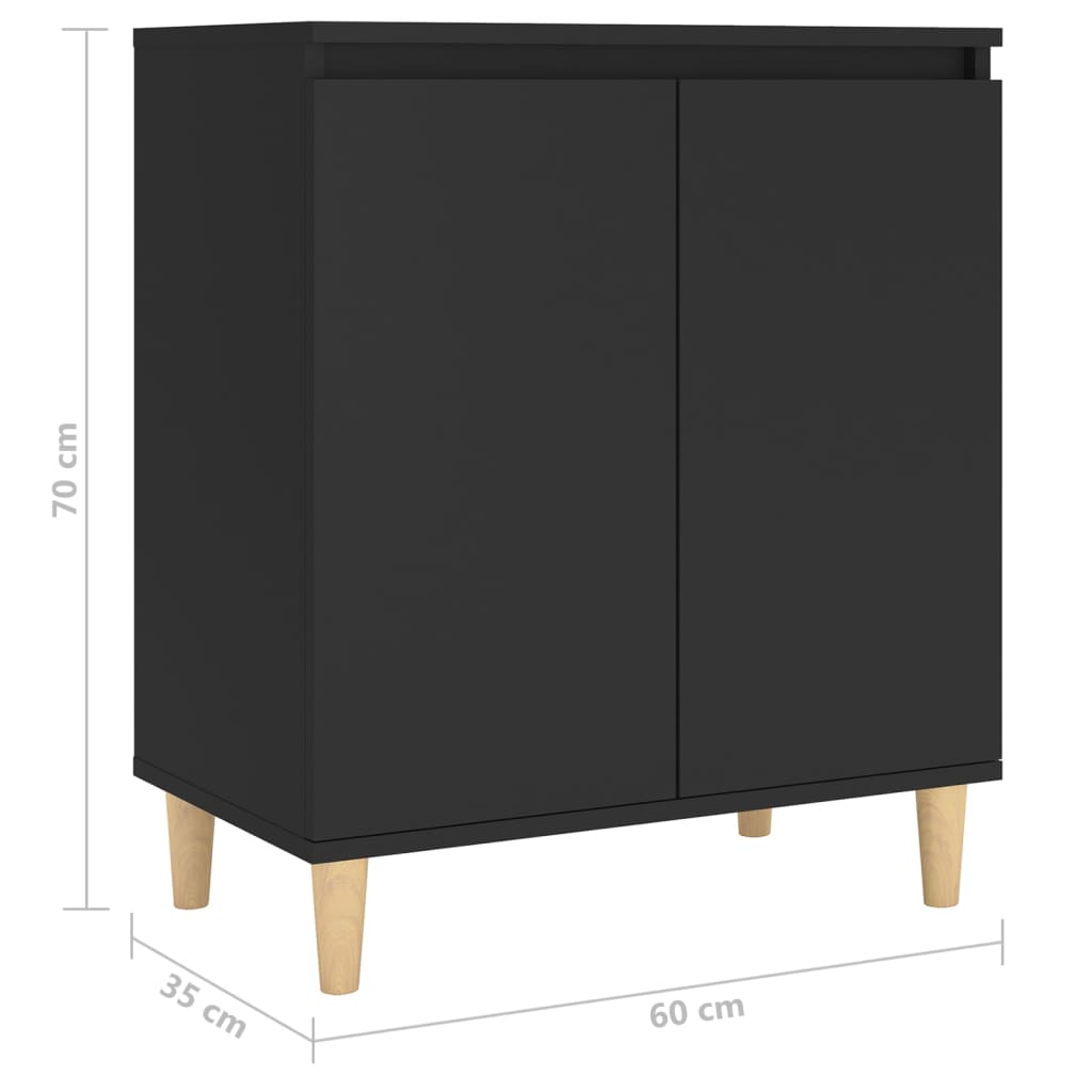 Sideboard with Solid Wood Legs 60x35x70 cm Engineered Wood , Buffets & Sideboards , Buffets & Sideboards,Cabinets & Storage -,Durable,eligant,Furniture -,Home & Garden -,Modern Design,new-305021,Outdoor Furniture -,Wooden Furniture