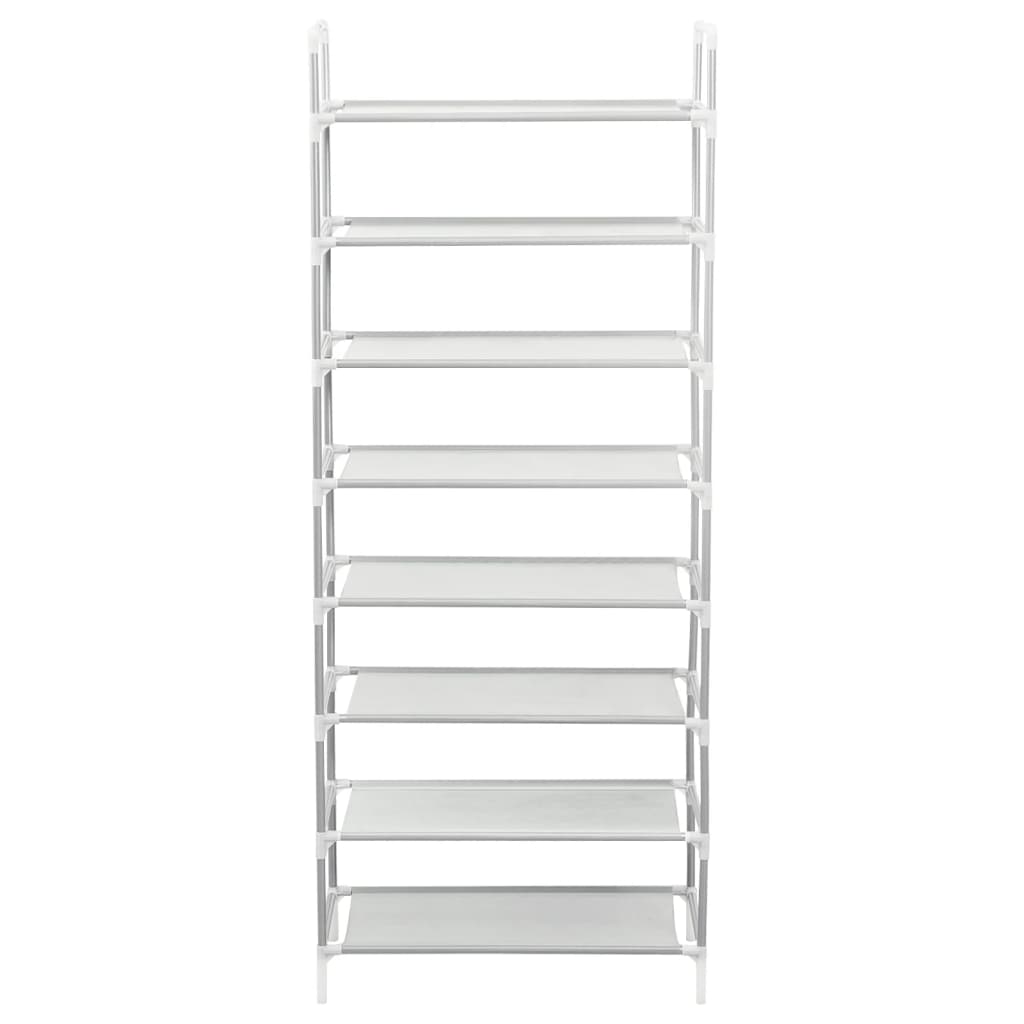 Shoe Rack with 8 Shelves Metal and Non-woven Fabric