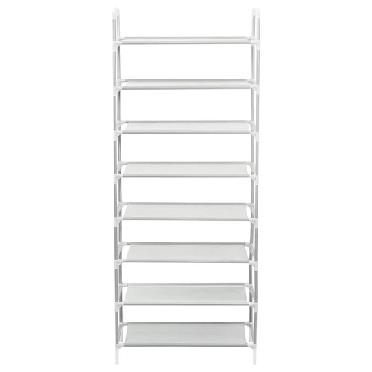 Shoe Rack with 8 Shelves Metal and Non-woven Fabric