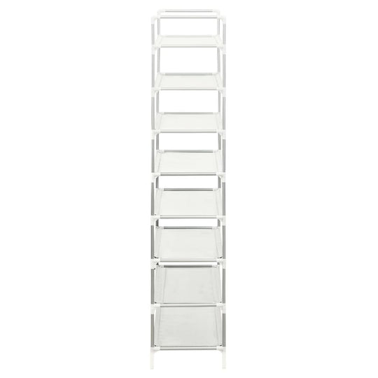 Shoe Rack with 8 Shelves Metal and Non-woven Fabric