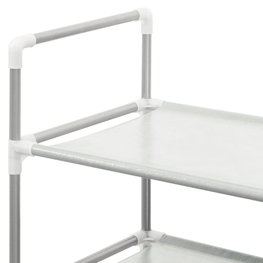 Shoe Rack with 8 Shelves Metal and Non-woven Fabric