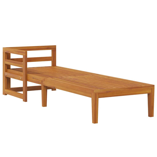 كرسي استرخاء مع مسند للذراعين، مصنوع من خشب الأكاسيا الداكن الصلب