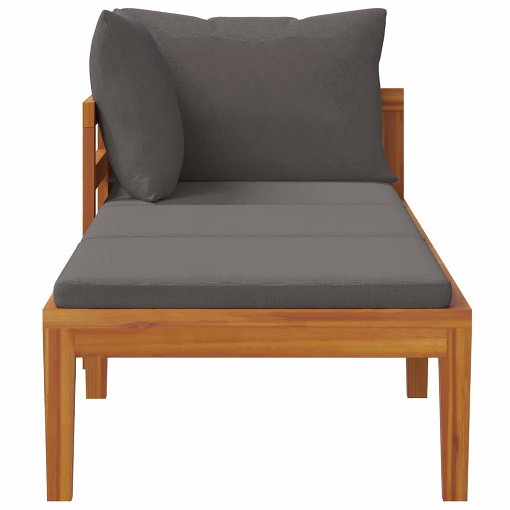 كرسي استرخاء مع مسند للذراعين، مصنوع من خشب الأكاسيا الداكن الصلب