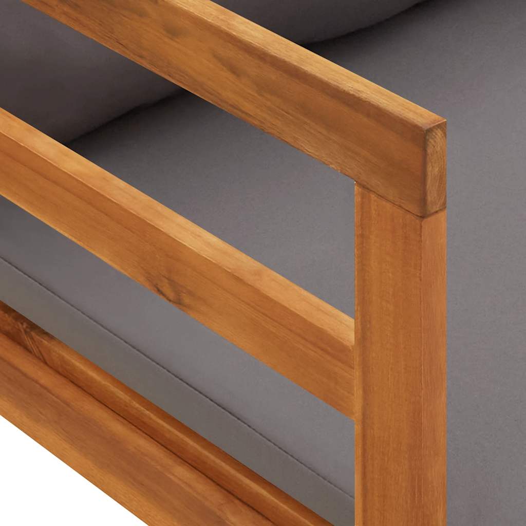 كرسي استرخاء مع مسند للذراعين، مصنوع من خشب الأكاسيا الداكن الصلب