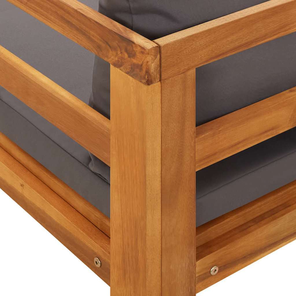 كرسي استرخاء مع مسند للذراعين، مصنوع من خشب الأكاسيا الداكن الصلب